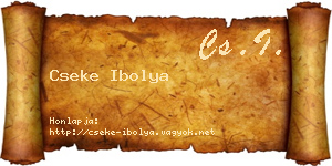 Cseke Ibolya névjegykártya